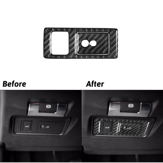 2pcs Red Carbon Fiber Front Door Pull Cover Trim For Fiesta 2011-2015 v