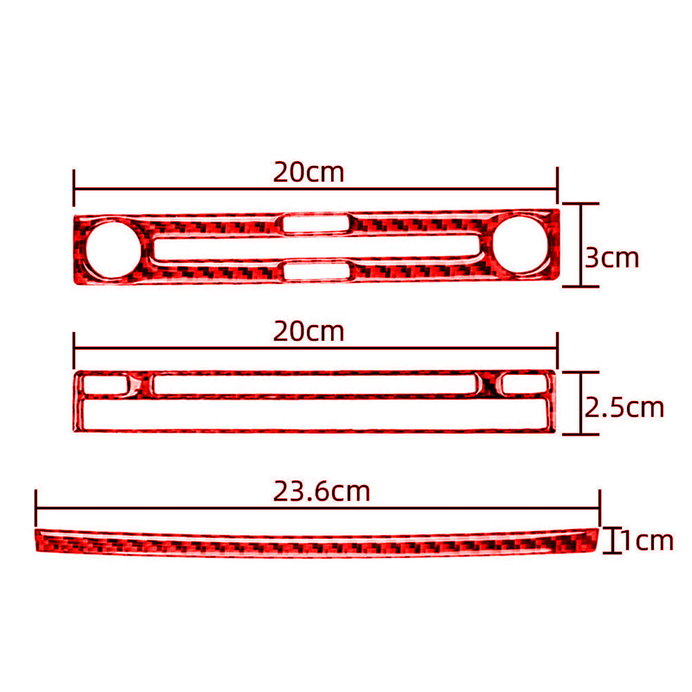 Central Control Trim Cover D For 1 Convertible E82/E88 2008-2013 Red v