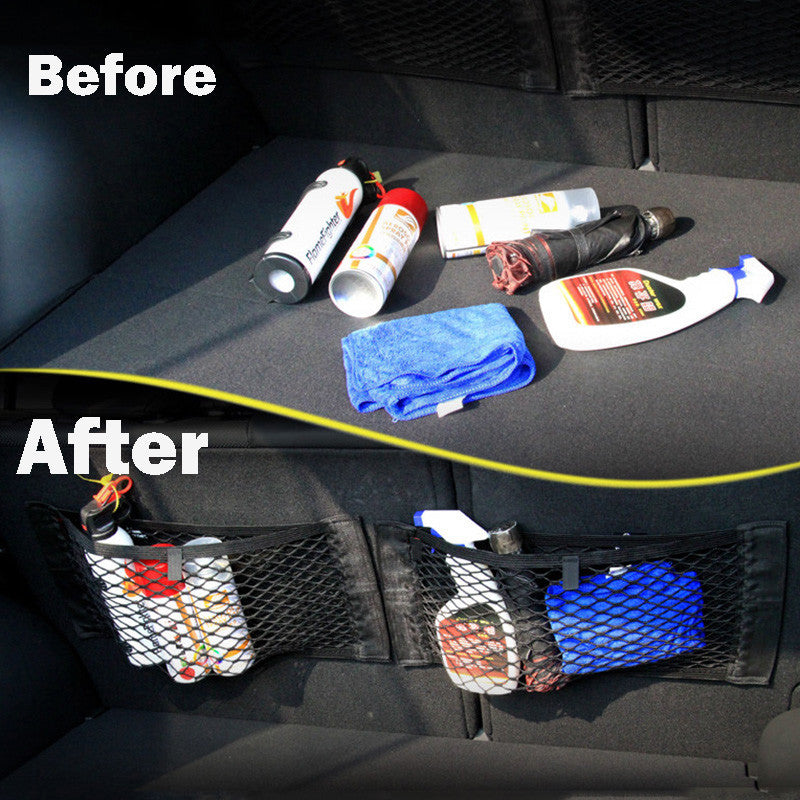 Universal -Car Rear for Seat Back Side Trunk Cargo Net Mesh Storage Pocket Organizer