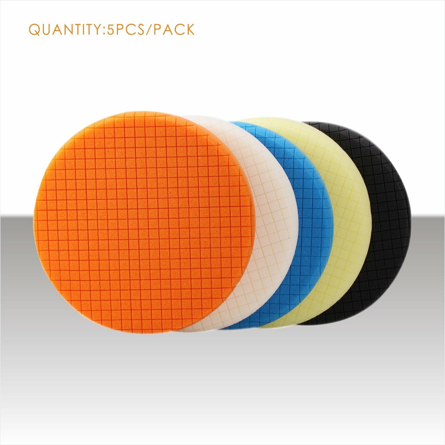 7-inch Face Support Cushion Pad Sponge Pad Cutting Polishing Pad Set (5 Pieces)