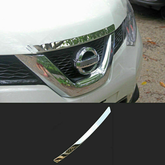 1Pcs for Nissan Rogue 2014-2020 Chrome Front Engine Hood Grille Cover Strip Trim