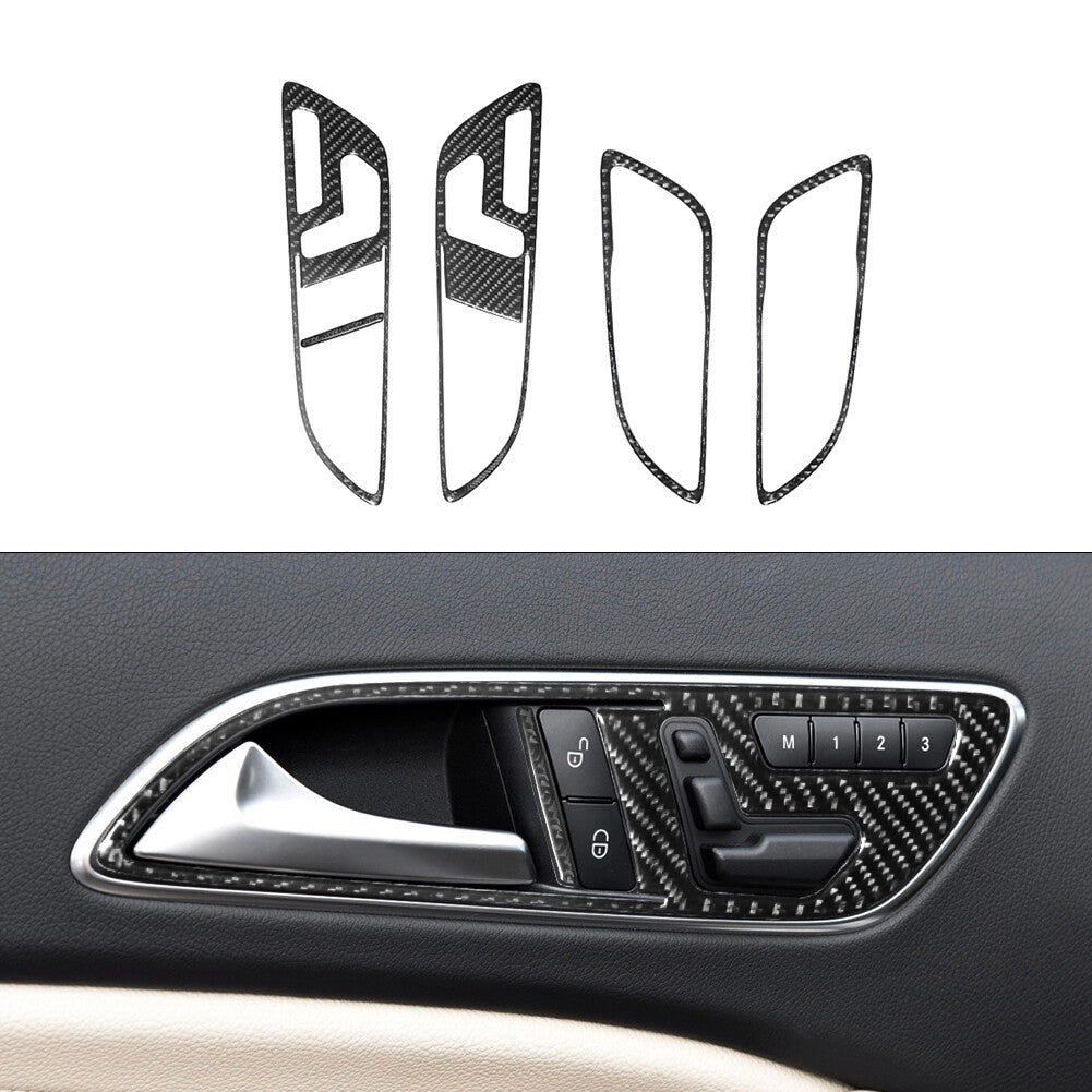 4Pcs Carbon Fiber Shifter Console Trim for Land Rover Discovery Sport 2015-2019 v
