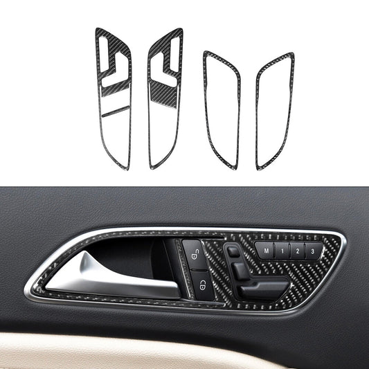 4Pcs Carbon Fiber Shifter Console Trim for Land Rover Discovery Sport 2015-2019 v