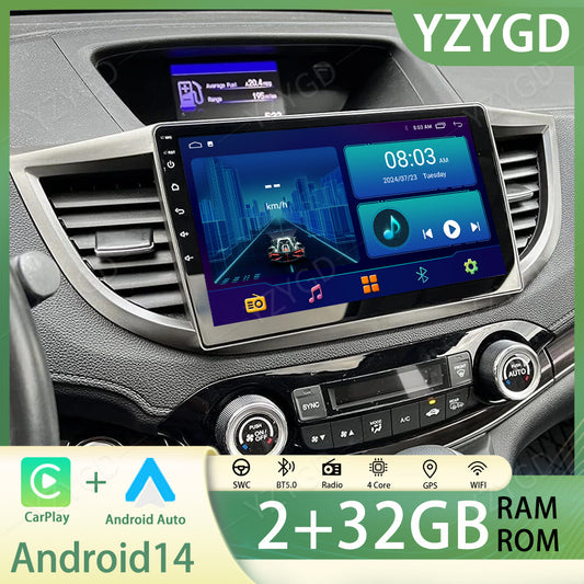 10Carplay Car Stereo Radio for Honda CRV 2012-2016 Android 14 GPS NAVI Screen