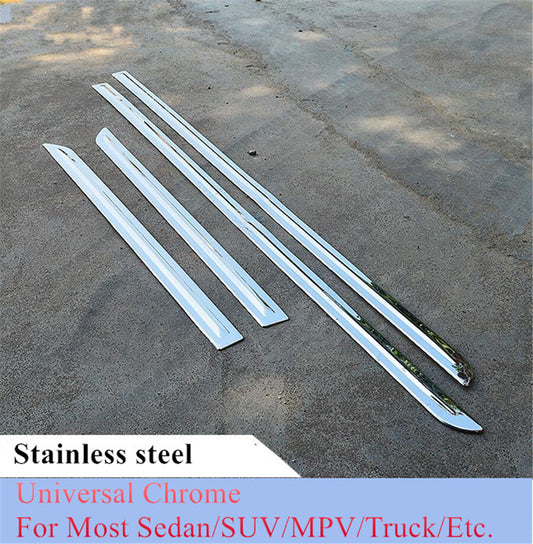 Stainless Steel Car Door Line Side Skirt Sill Trim Chrome Cover Molding Garnish