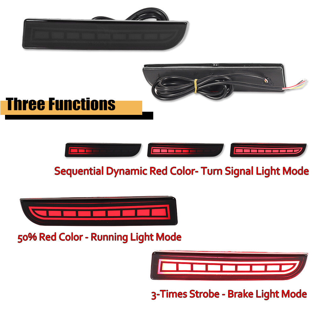 Smoke tail brake signal light for 08-17 for Lancer Evo X & 11-12 Outlander- v