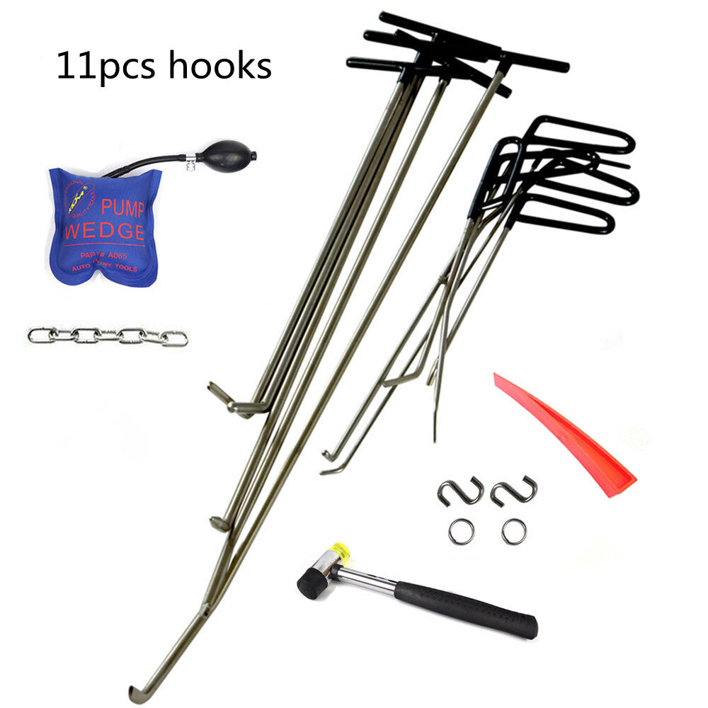 Auto Dent Repair Tool Kit with Hooks,Paintless Dent Removal Rods 19 Piece / Set v