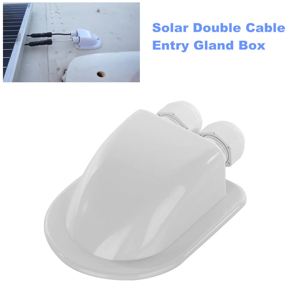 Gland Box Solar Dual-Cable Inlet for Yachts/RVs - Waterproof Solar Inlet Housing n