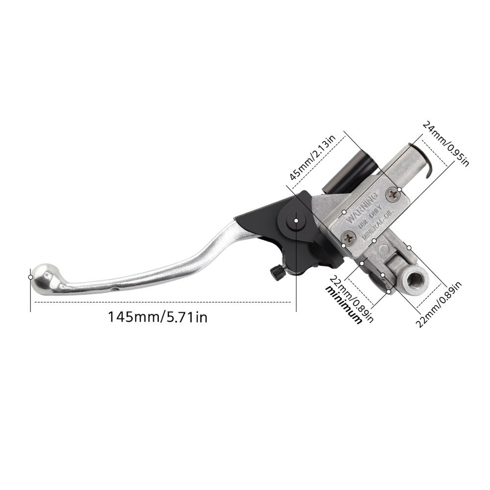 22mm/7/8Handlebar Universal Hydraulic Master Cylinder Clutch Lever Aluminum Q