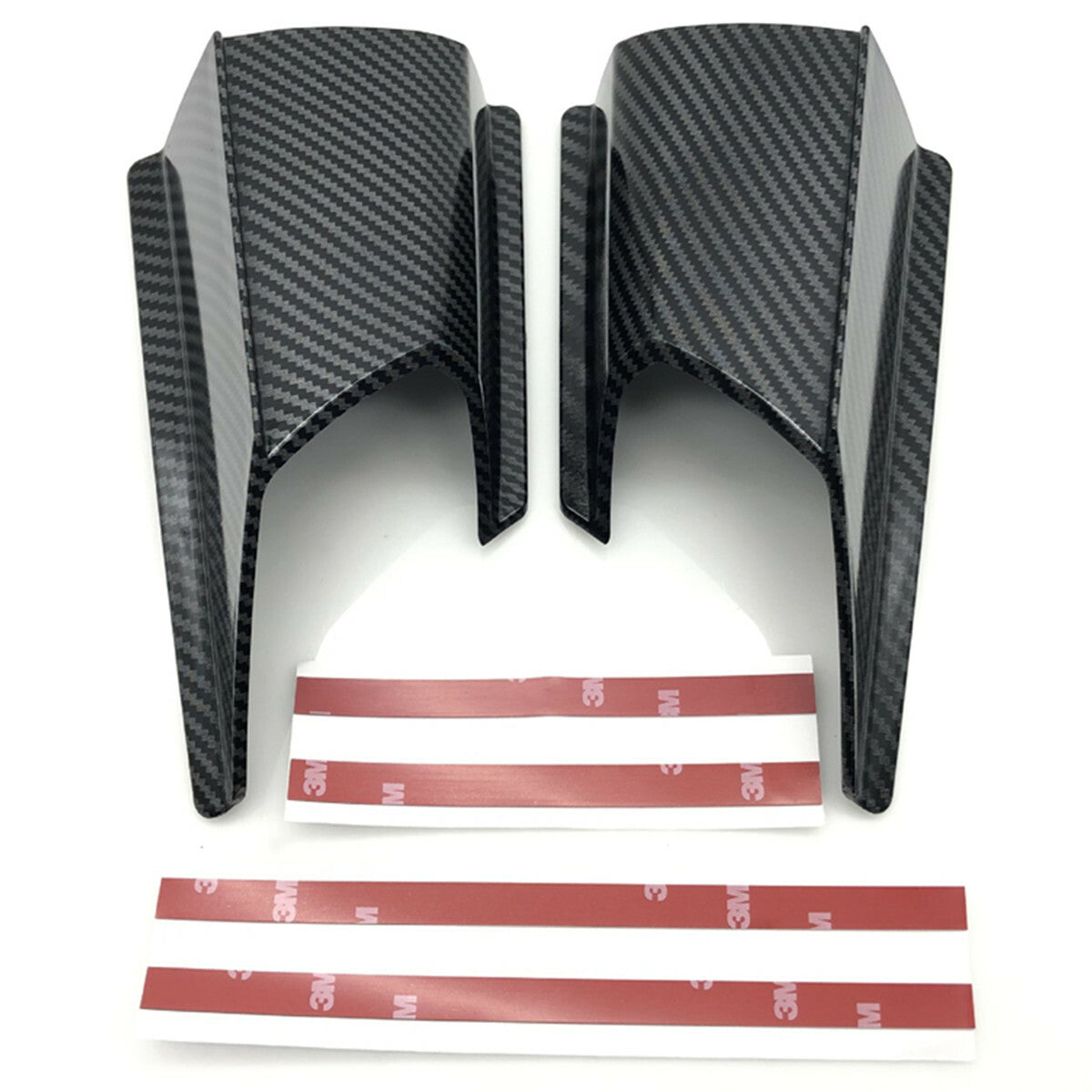2Pcs Motorcycle Winglets Side Spoiler Front Fairing Wing Tip Cover Trim Parts Q