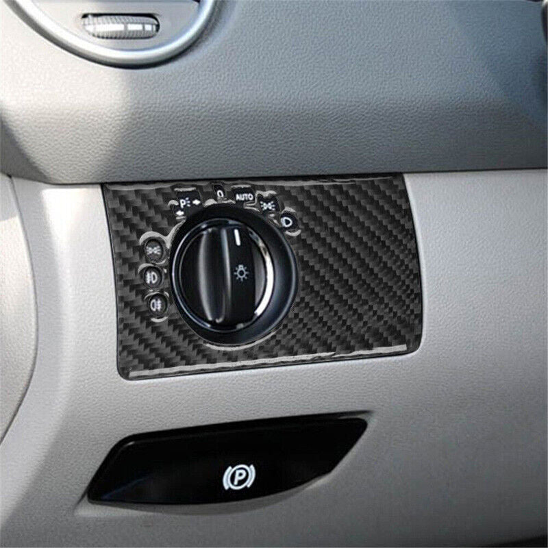 Carbon fiber automotive headlight switch panel cover trim for ML-Class 2006-2011- n