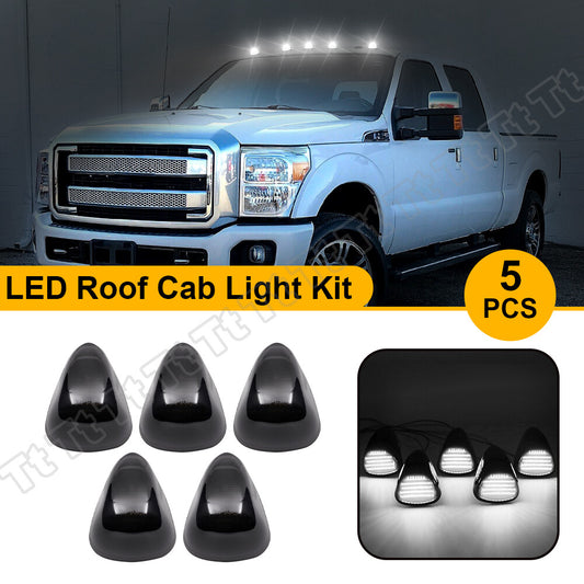 White LED Cab Roof Marker Running Lights For 1999-2016 for F250 F350 Super Duty v