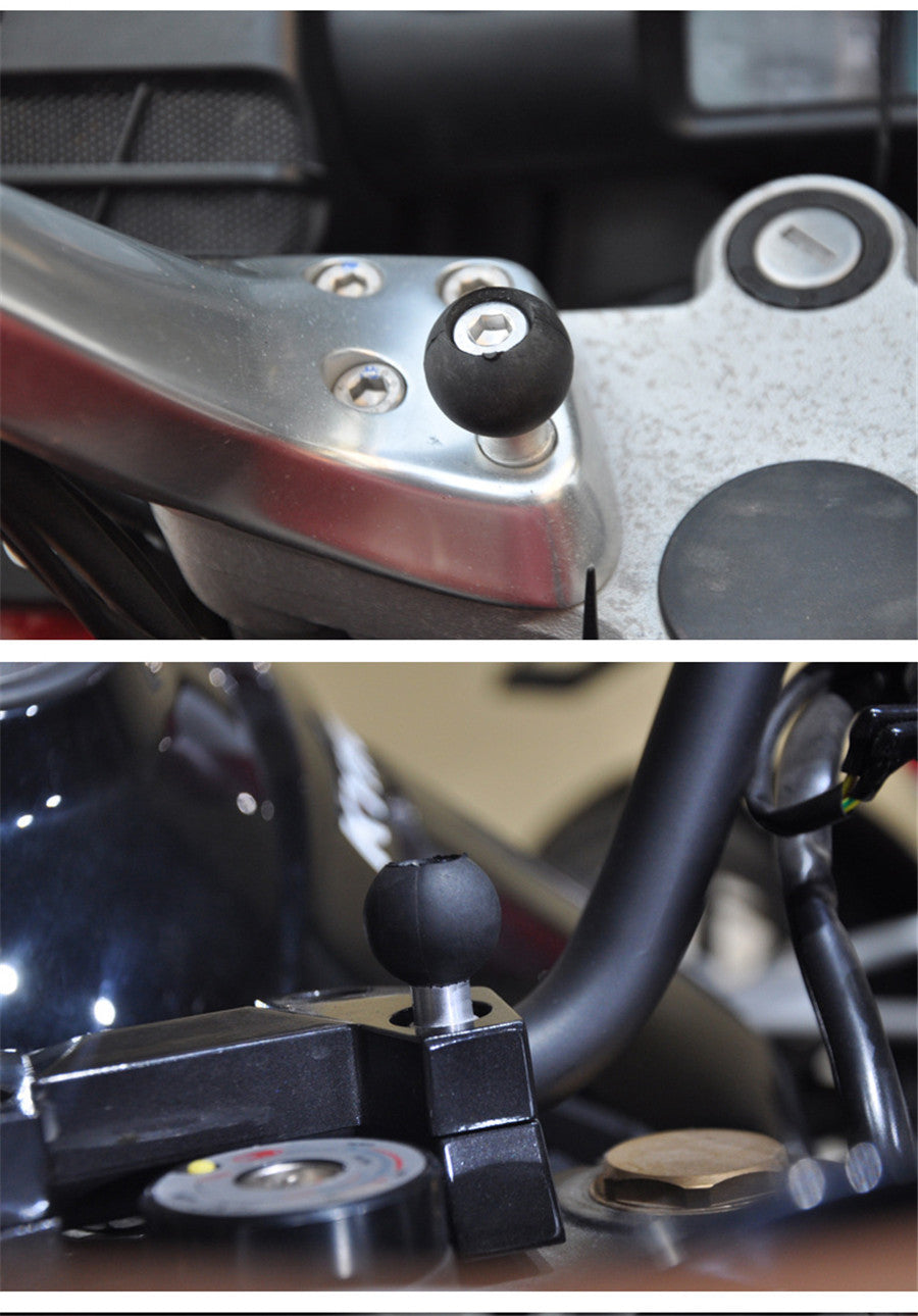 Motorcycle Handlebar Clamp Base Set With 1 Rubber Ball  M8 Screws Q