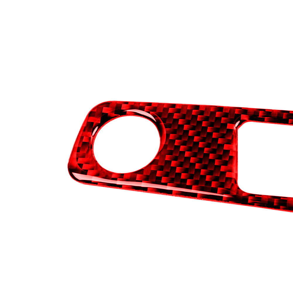 Red Carbon Fiber Shifter Console Trim for Land Rover Discovery Sport 2015-2019 v