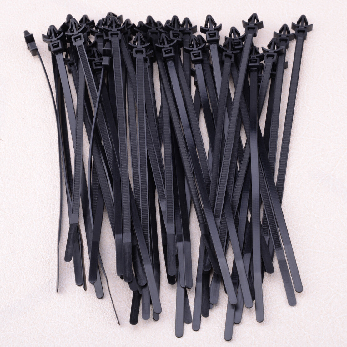 50X 200mm Auto Nylon Cable Strap Zip Push Mount Wire Tie Retainer Clip Clamp zy