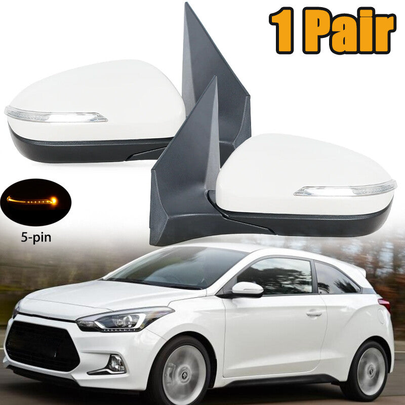 LHRH Side Door Rearview Mirror 5 Pin W/ Turn Signal for Hyundai I20 2016 2017
