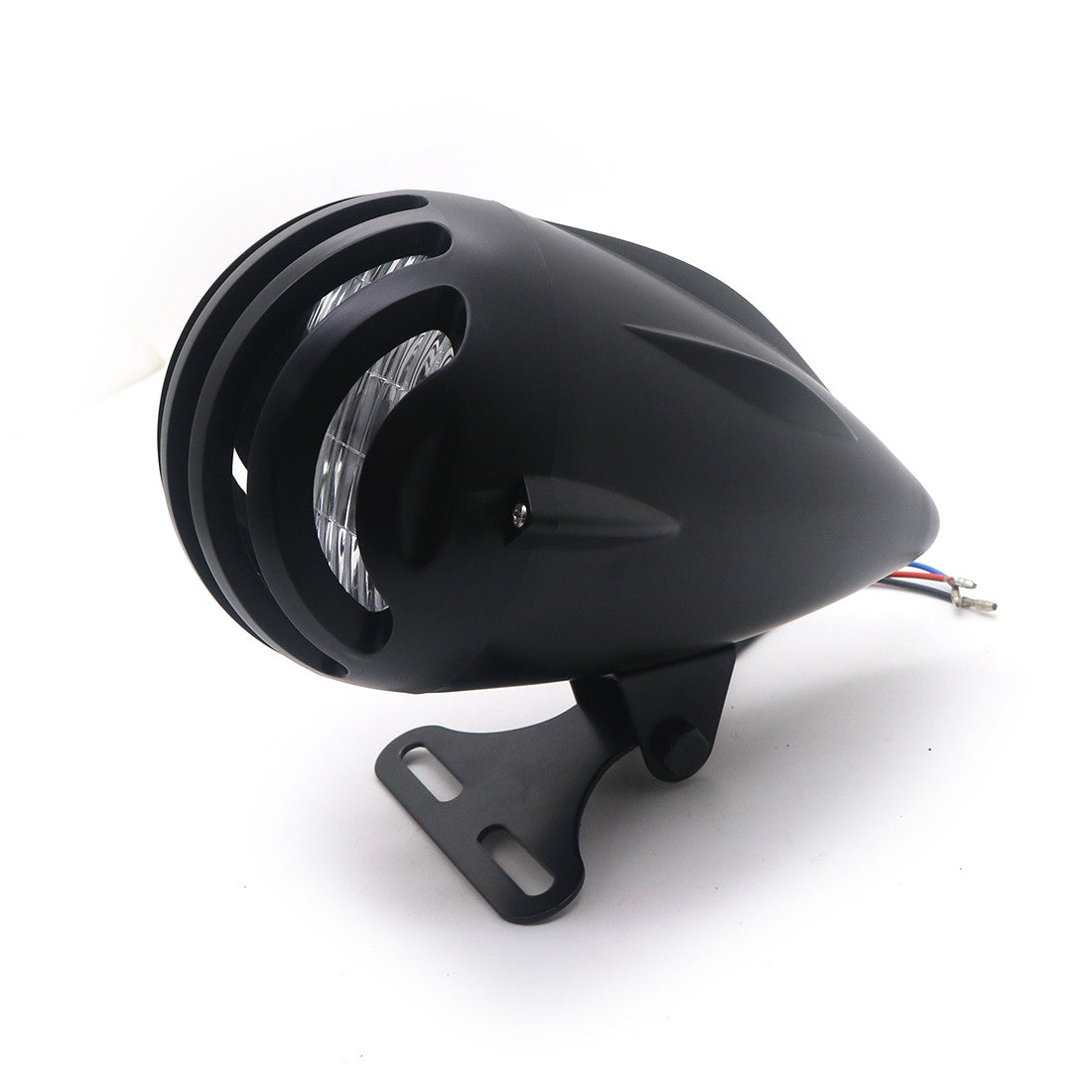 Motorcycle Black Bullet Grill Headlight for Honda for Suzuki for Yamaha for Kawasaki Custom Q