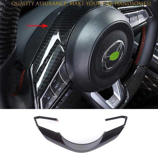for Mazda CX-5 17-24 Carbon Look Steering Wheel Control Button Frame Cover Trim