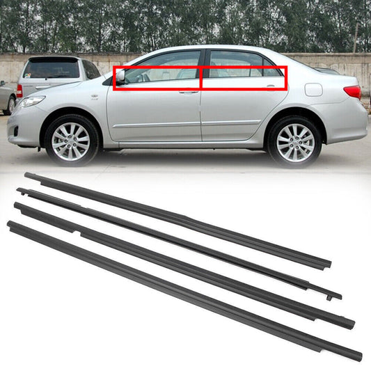 4X Outside Window Seal Door Belt Weatherstrip For 2009-2012 10 for Toyota for Corolla