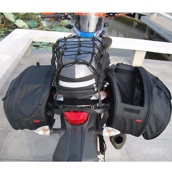 36-58L Motorcycle Pannier Bags Luggage Saddle Bags w/Rain Cover Universal Set v