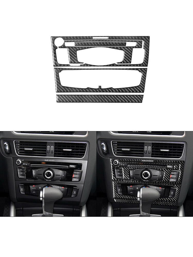 4pcs Carbon Fiber Iinner Door Panel Cover Trim For Highlander 2008-2013 v