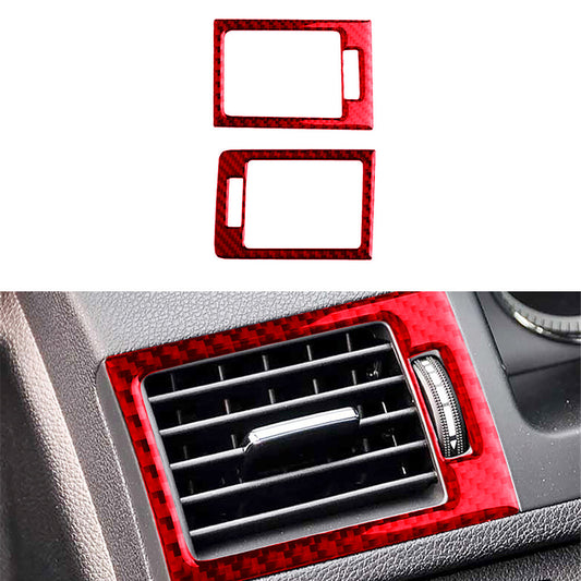 for Mercedes-Benz ACE CLA GLA GLK Red Carbon Fiber Headlight Button Trim