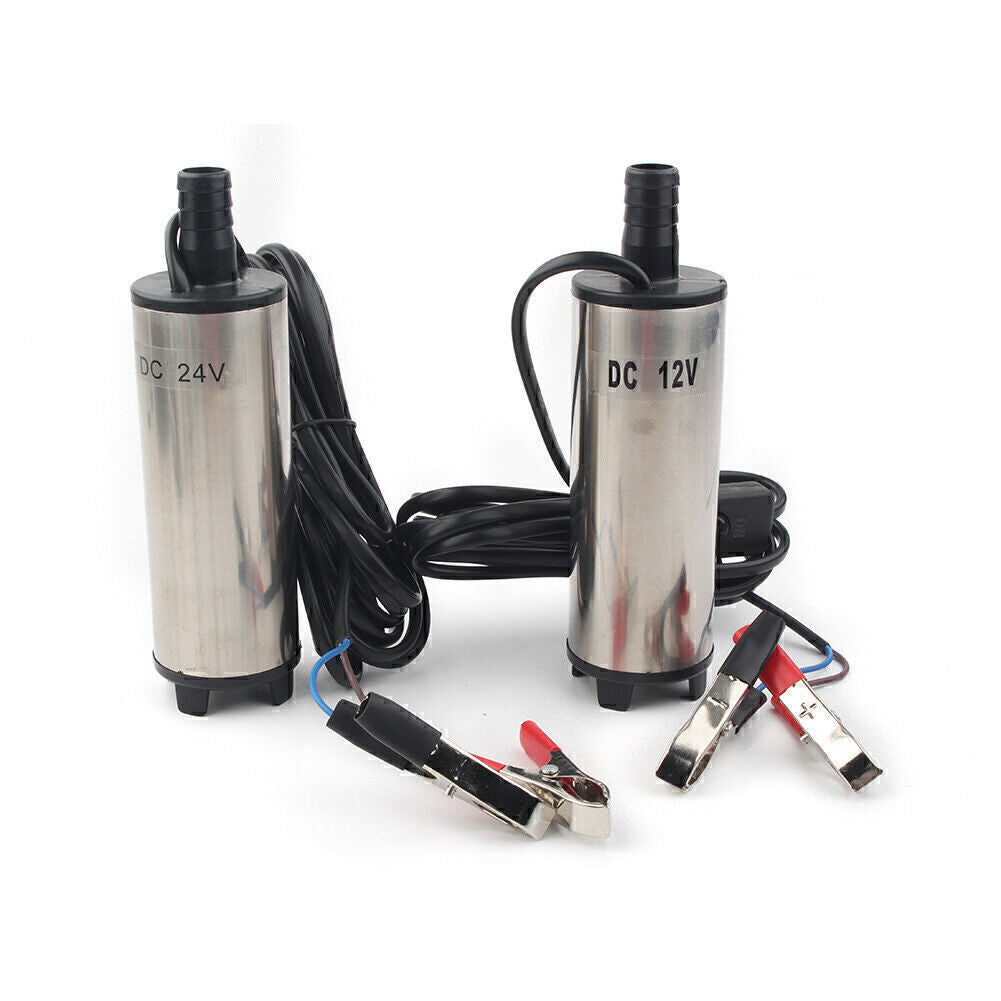 12V/24V Submersible Pump 51mm Diameter Water Oil Diesel Fuel Transfer Refueling Q