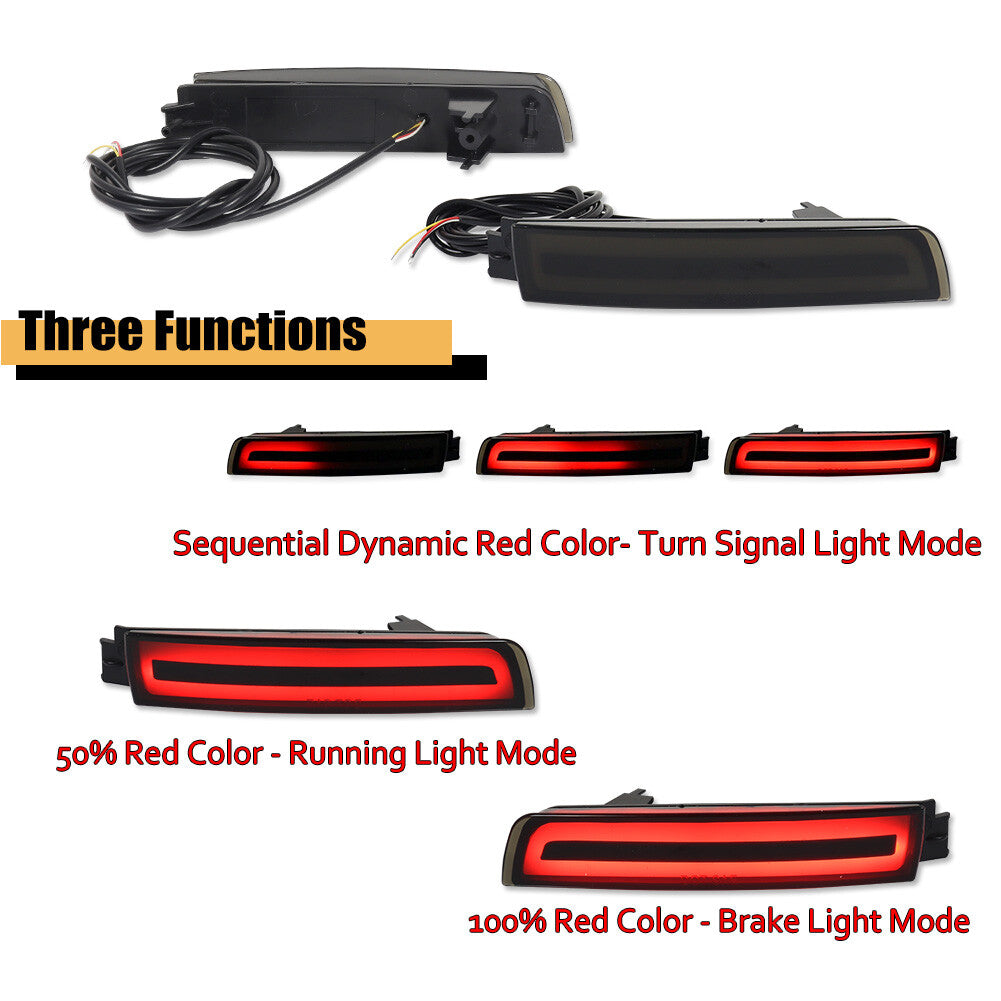 Suitable for Infiniti FX35 FX37 QX70 Sentra LED rear bumper reflective brake light- v
