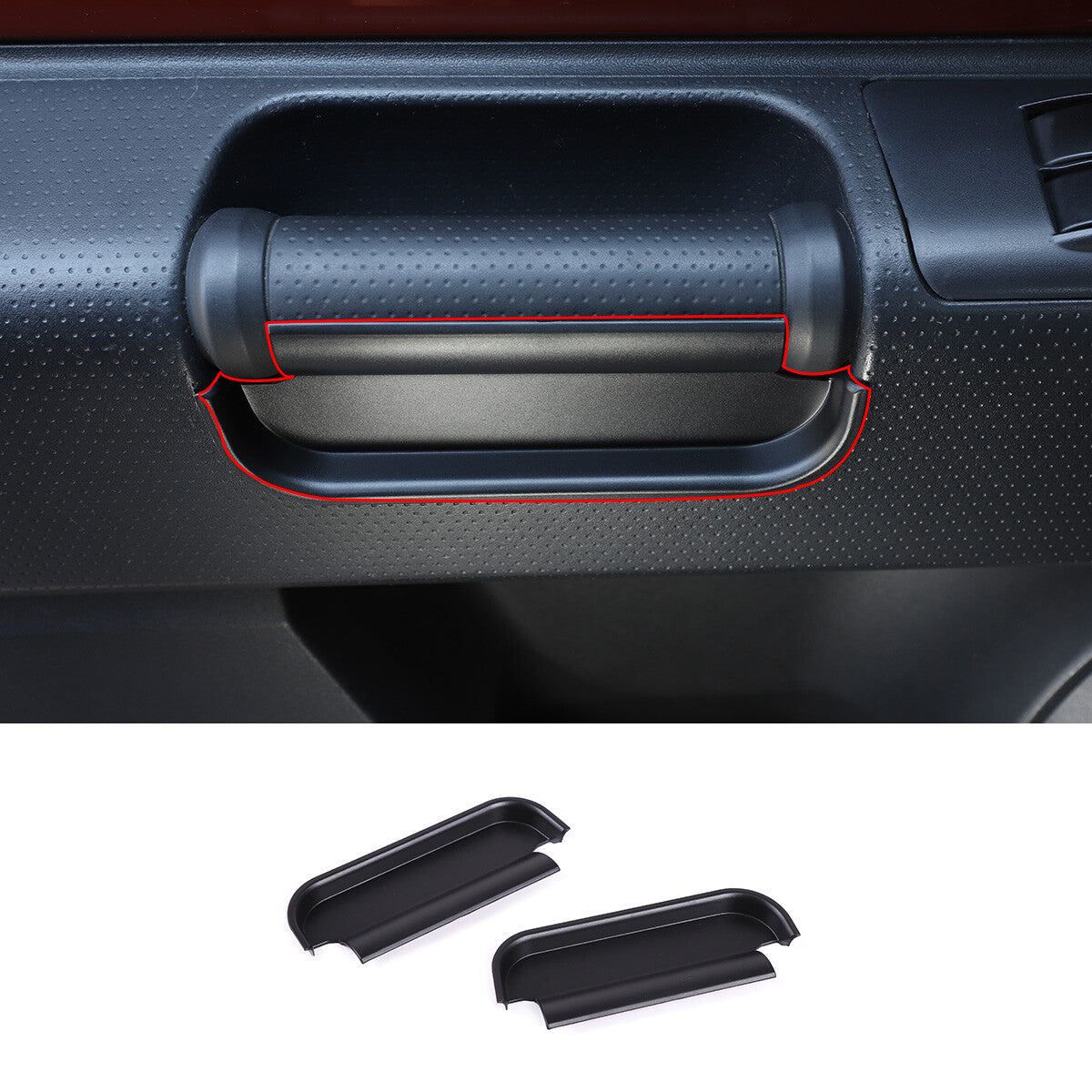 Oak exterior door glass lifting frame cover suitable for Tundra Sequoia 2022-23 - v
