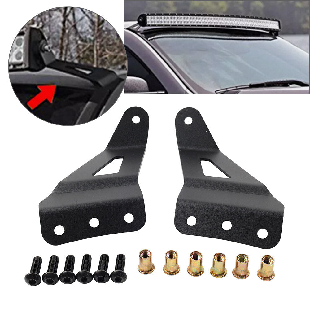 2Pcs Upper Roof A-Pillar Light Bar Stand Mounting Bracket Holder Off Road