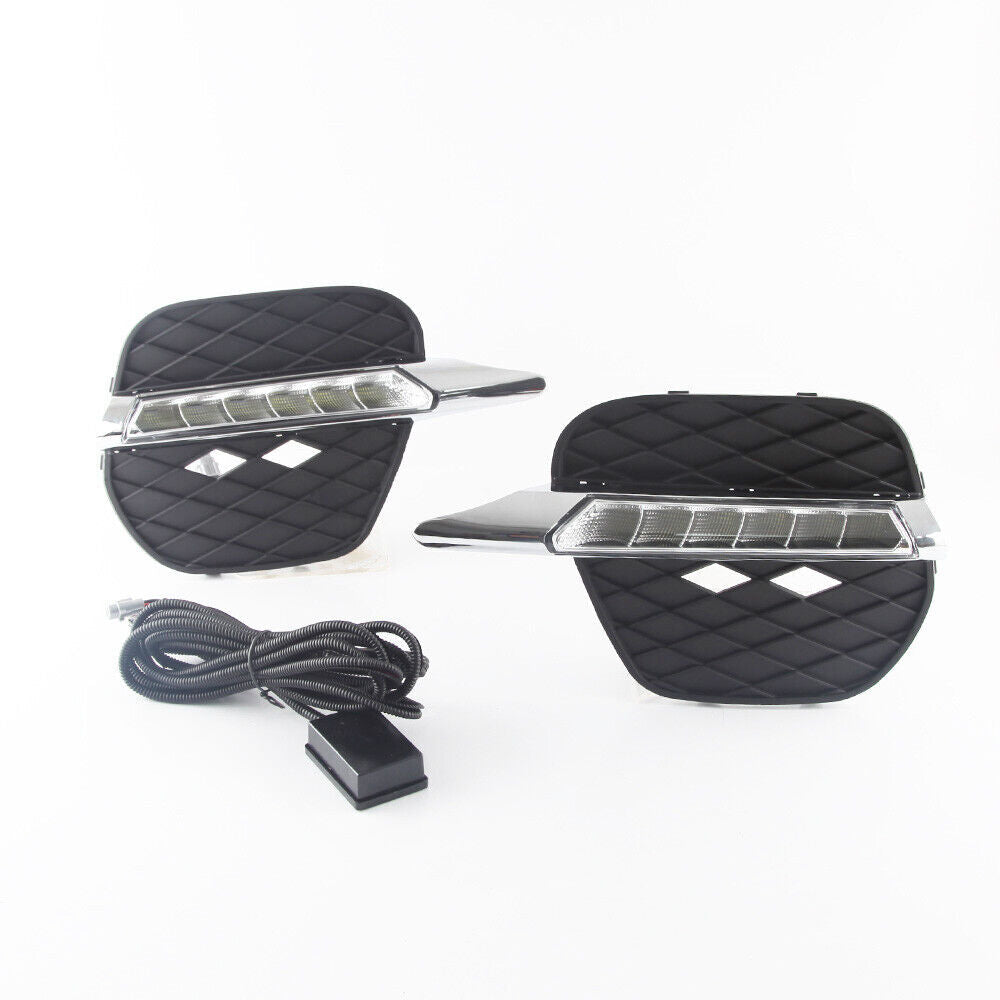 for BMW X5 E70 2011-2013 LED DRL Daytime Running Lights Fog Lamps Bumper 2PCS Q