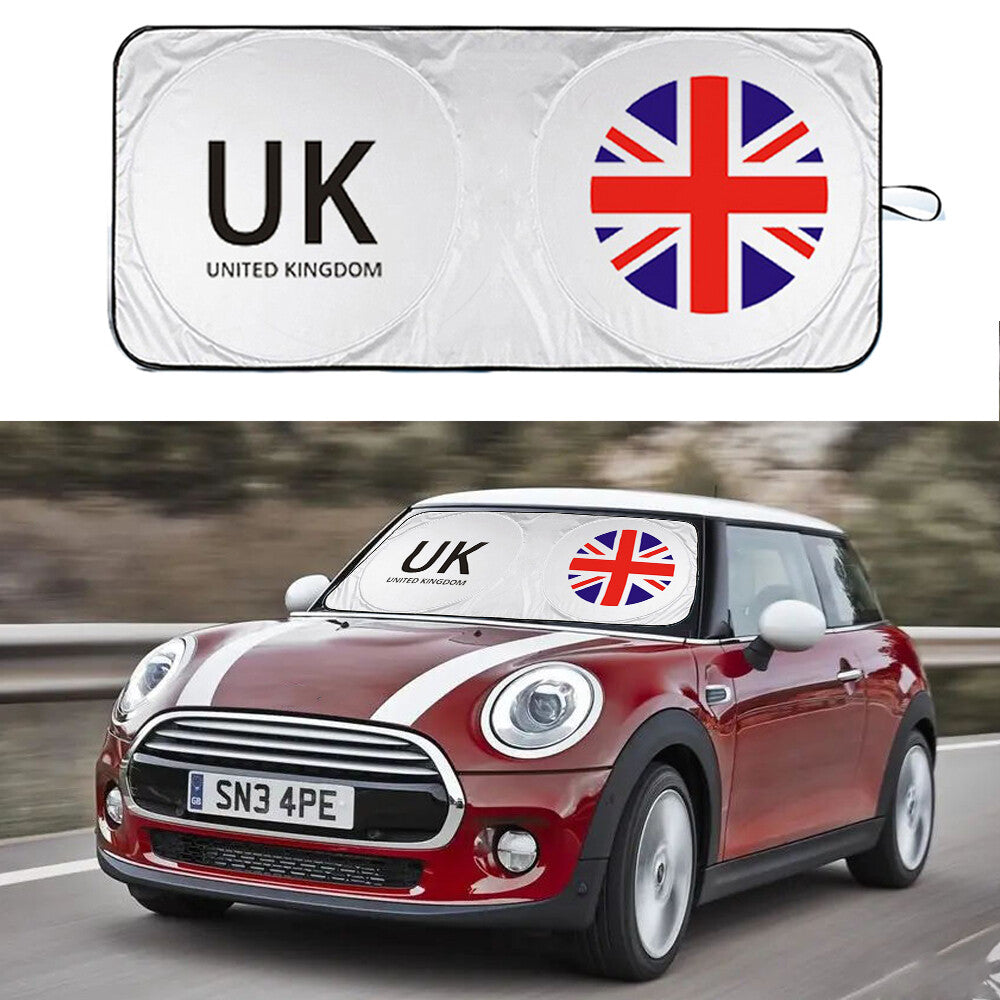 for Mini Cooper Accessories Front Windshield Sun Shade Union Jack Foldable Visor