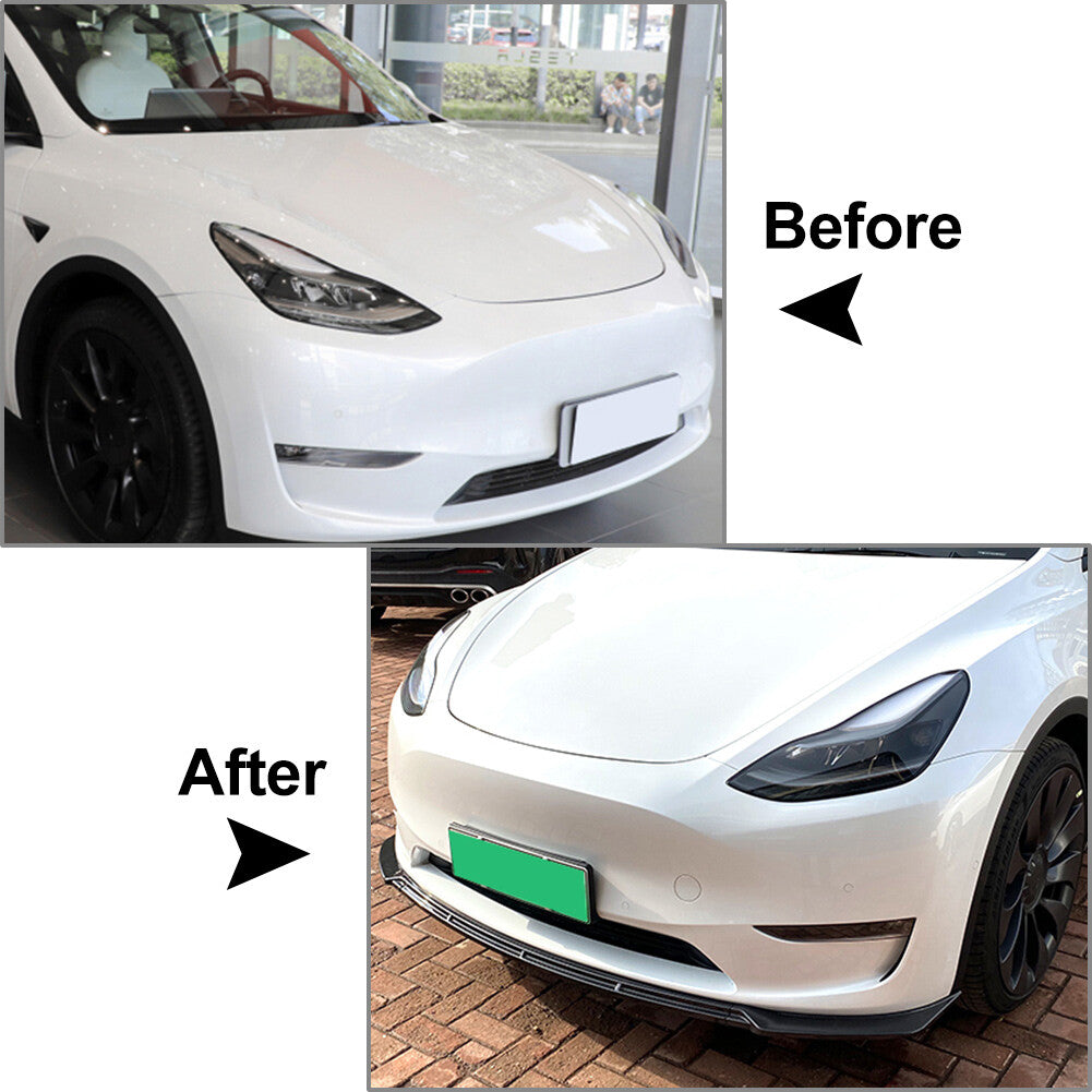 Car Front Bumper Lip Chin Spoiler Splitter Fit for Tesla for Model Y 2020-2022 2021
