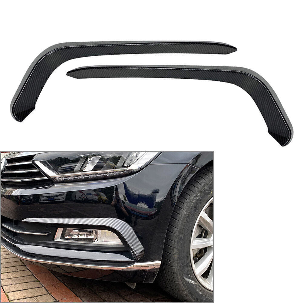 Front Fog Light Lamp Strip Trim for VW for Passat Variant B8 2017-2018 Carbon Fiber