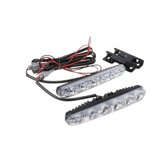 Pair 6 LED Daytime Running Lights Car Driving DRL Fog Lamp 12V White Universal