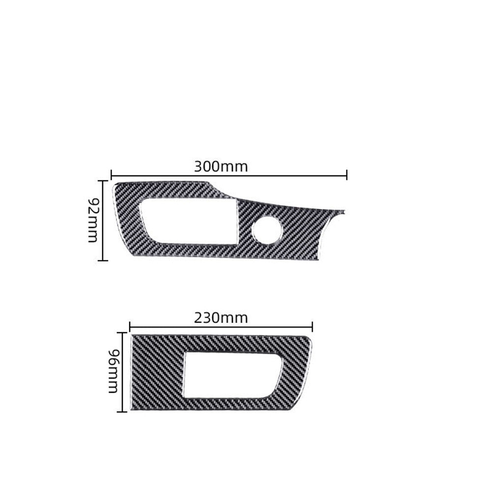 2X Red Carbon Fiber Rear Door CUP Holder Cover Trim For Ranger 2019-2022 v