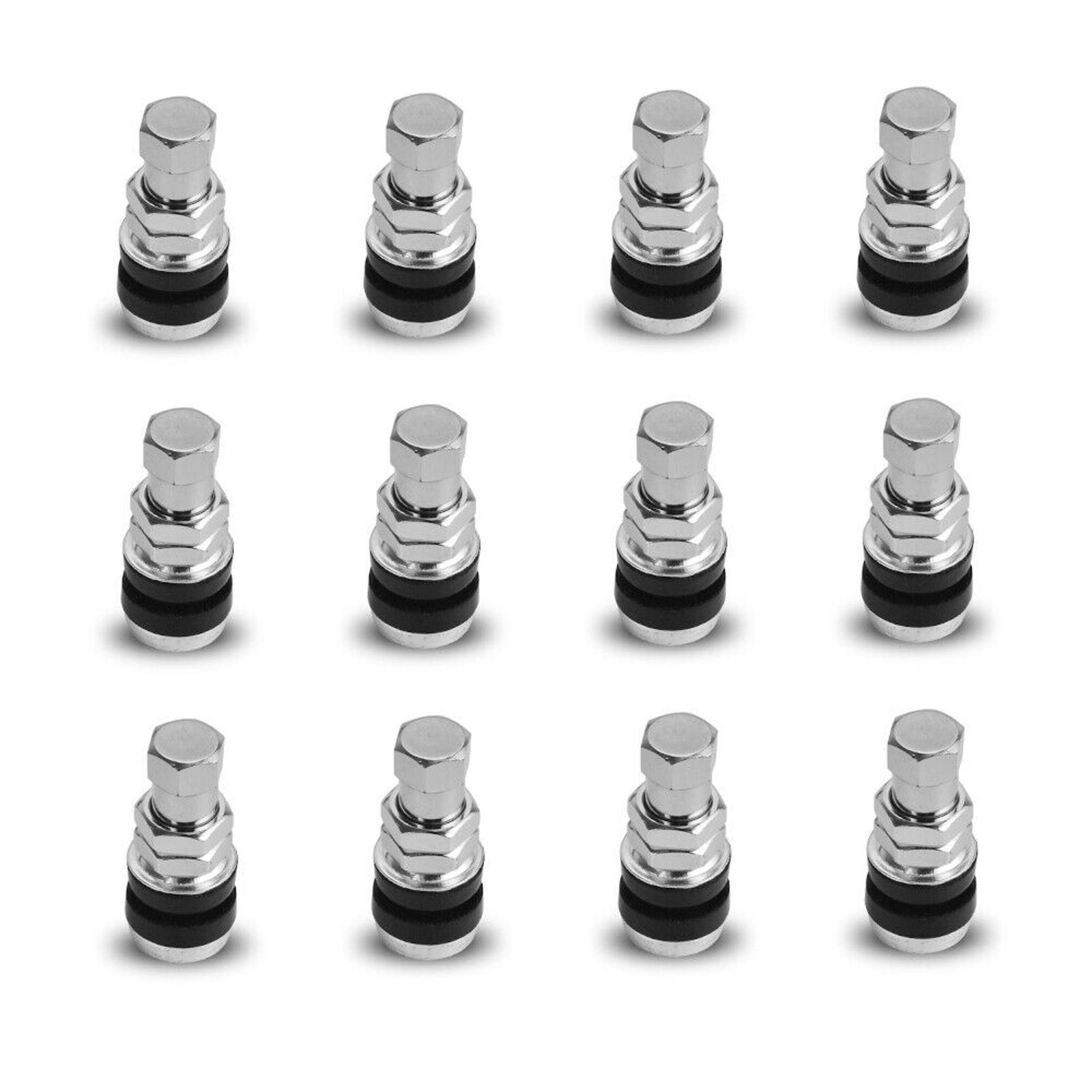 12pcs Metal Rod Wheel Tire Valves Stems Bolts Screws Set For Motorcycles ATVs