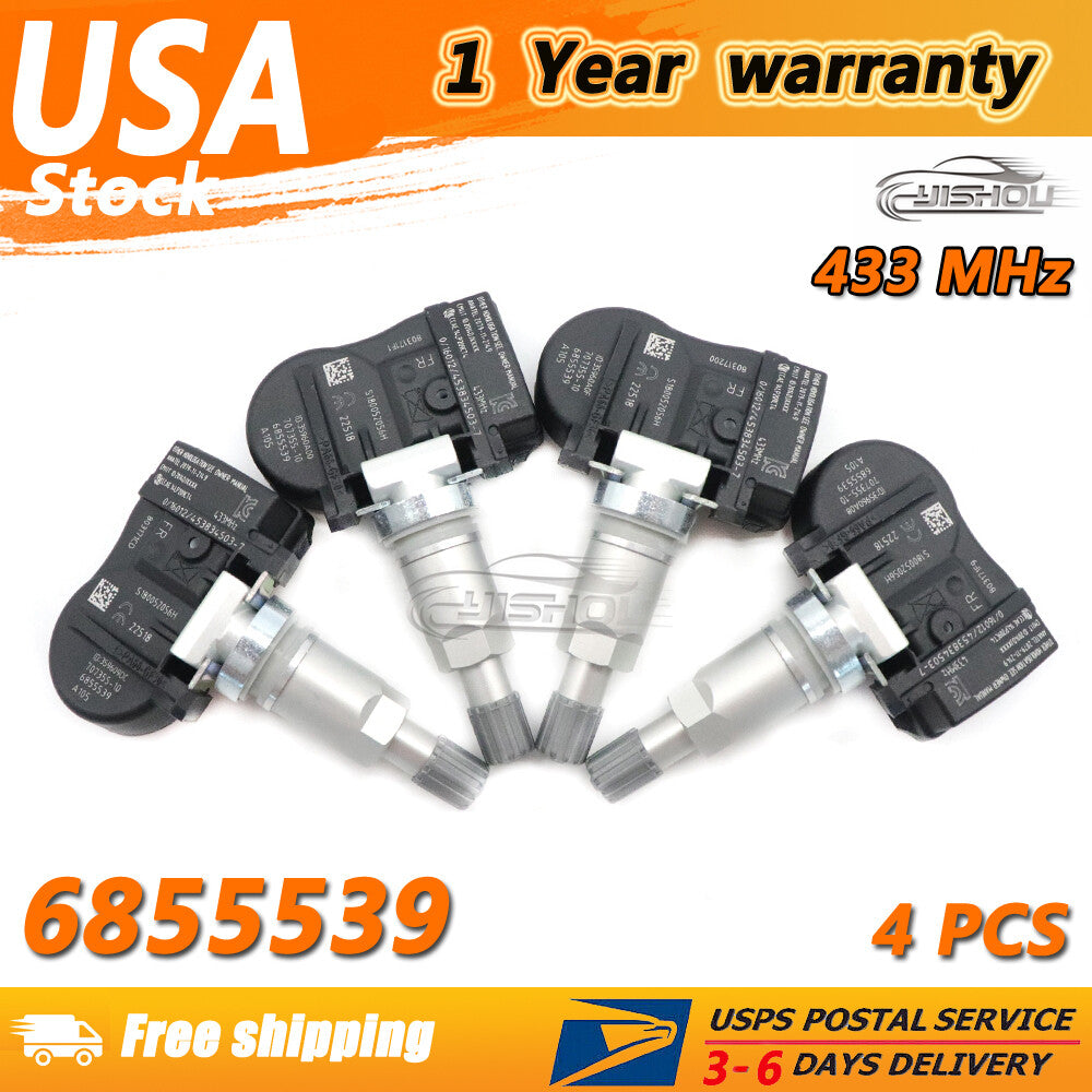 4Pcs TPMS for BMW 2 3 4 Series i3 i8 X1 X2 X5 TIRE PRESSURE SENSOR 6855539