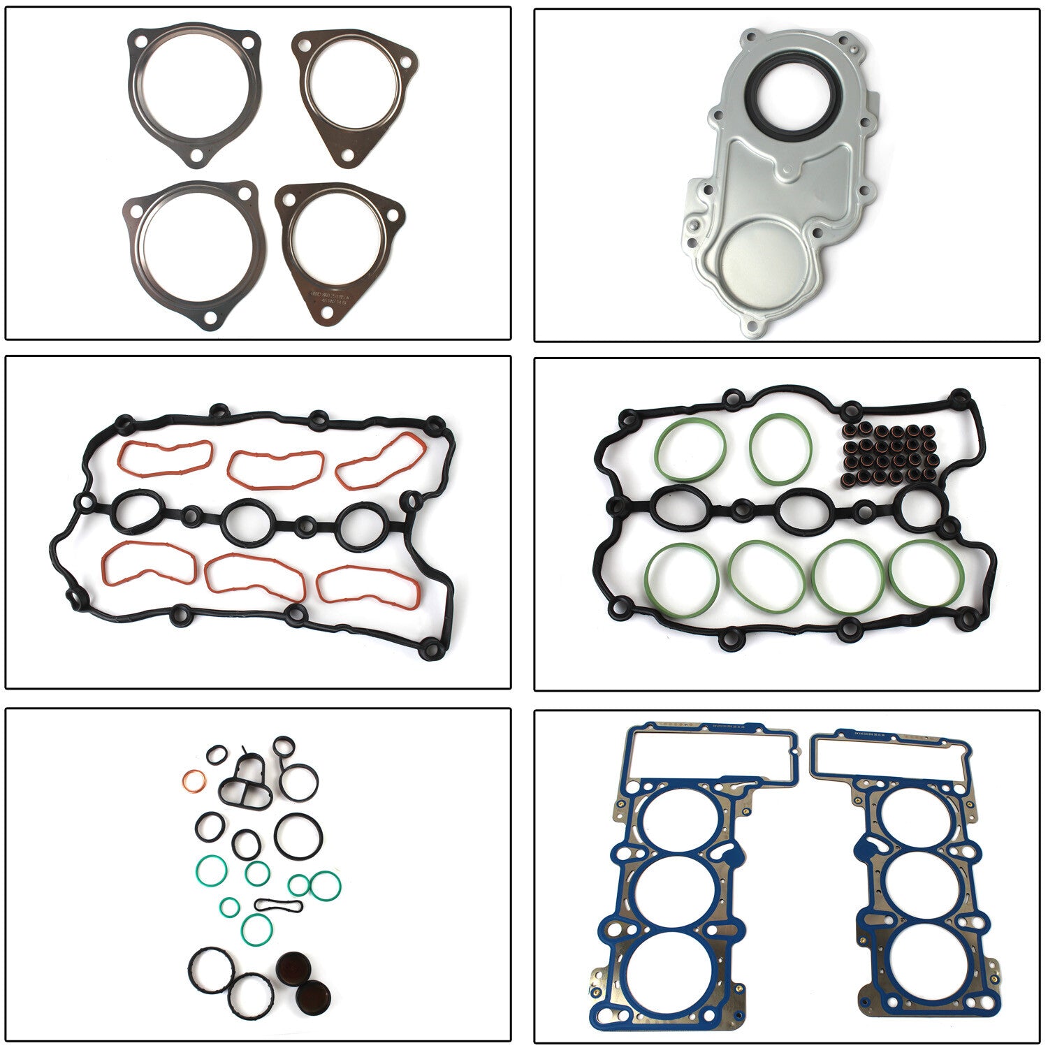 Gaskets Seals Set w/ Engine Cylinder Head Bolt Set 16 Bolts Fit for Audi for VW 3.0L