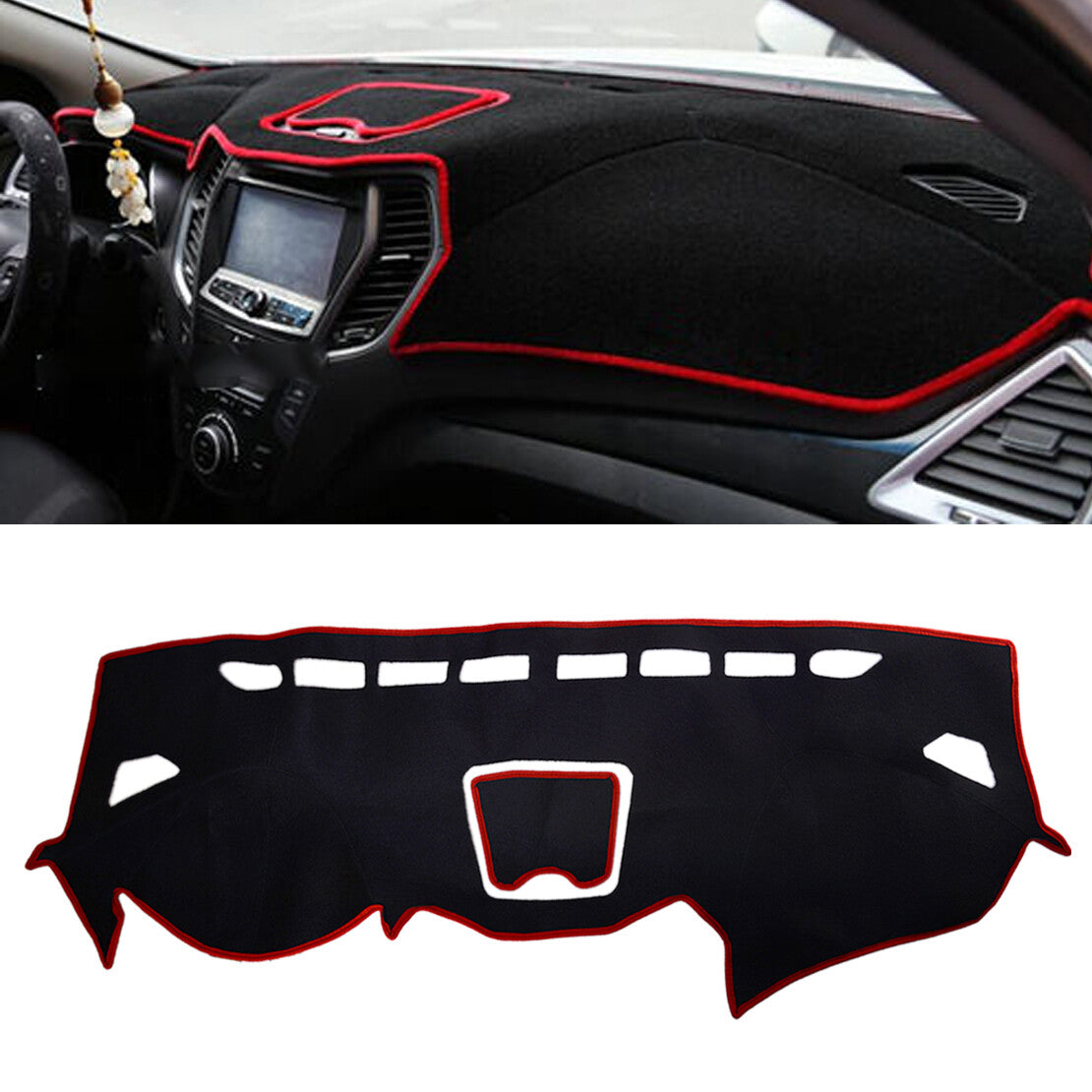 Car Dashboard Dash Mat Sun Cover fit for for Hyundai Santa Fe Sport 2013-2018 v