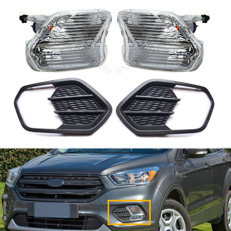 Front fog light and turn signal light covers (LHRH) for Ford Escape Kuga 2017 - 2019