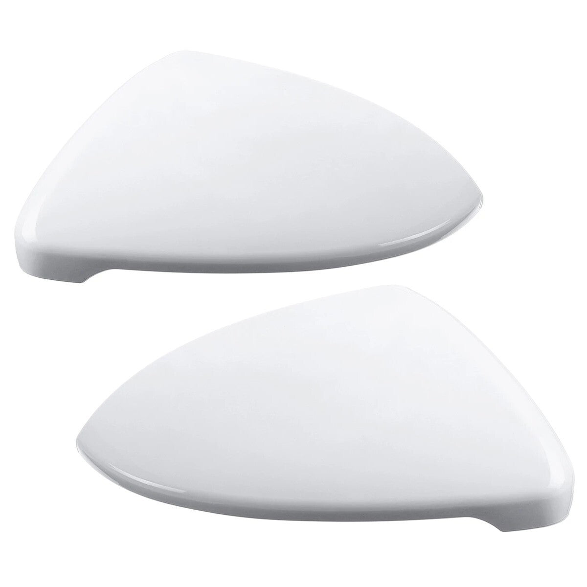 Two white wing door mirror cover housings for Volkswagen for Golf MK7 Mk7.5 GTI (2013-2018).