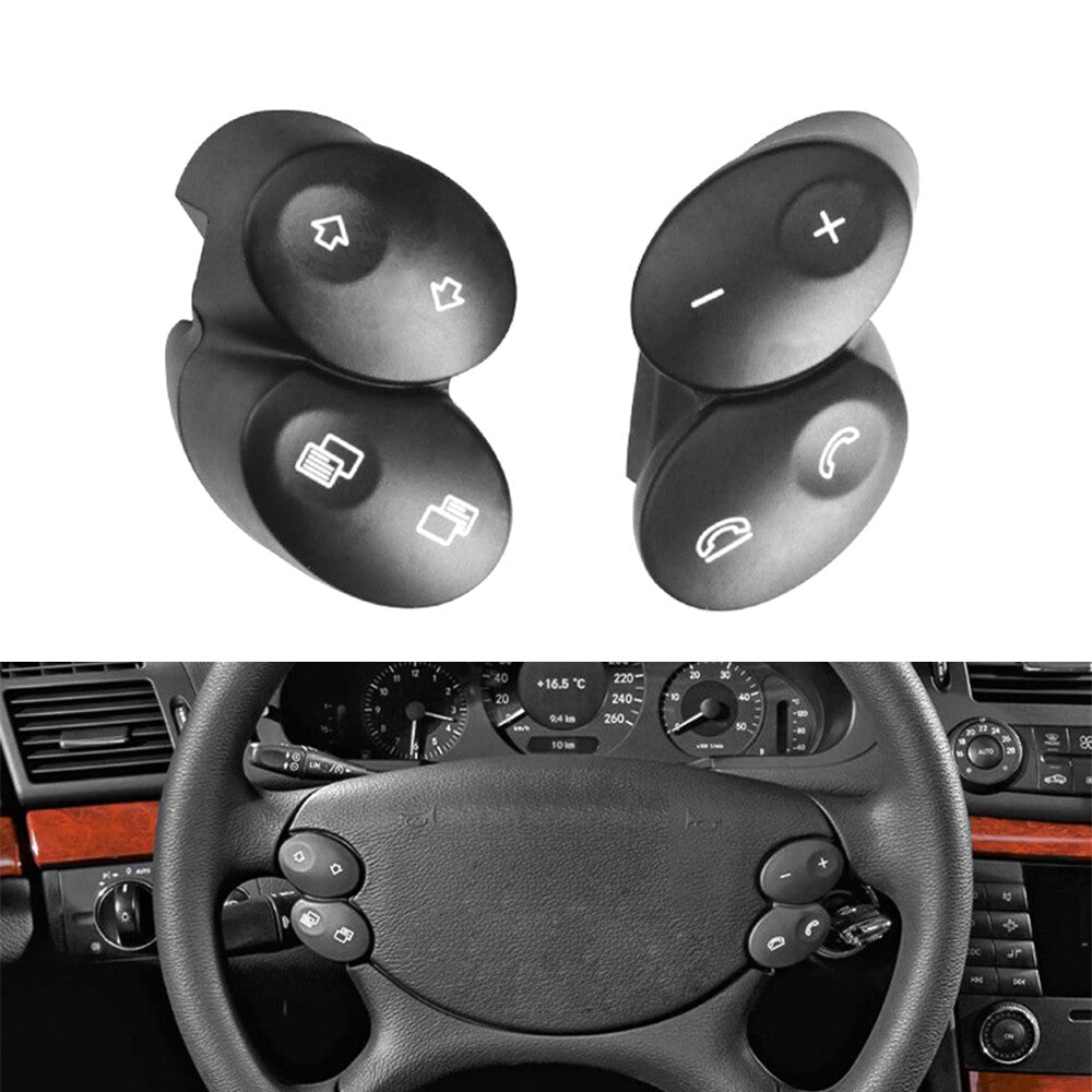 Steering Wheel Control Buttons Fits for Mercedes 2003-11 W219 CLS550 CLK500 Black