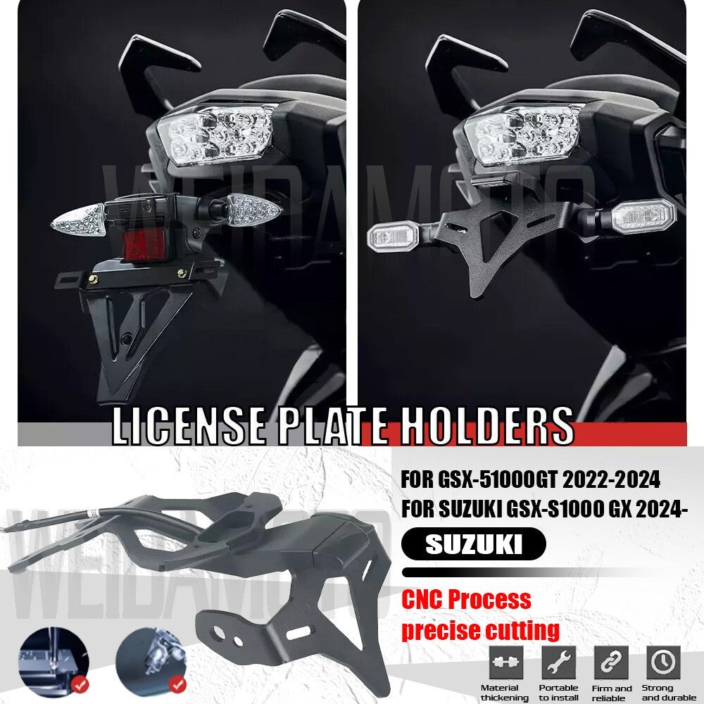 Rear Short Tail Stock License Frame Bracket for SUZUKI GSX-S1000GT 2022-2024