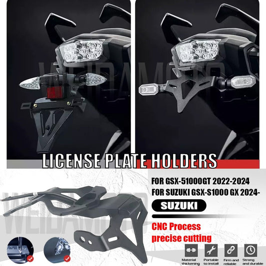 Rear Short Tail Stock License Frame Bracket for SUZUKI GSX-S1000GT 2022-2024
