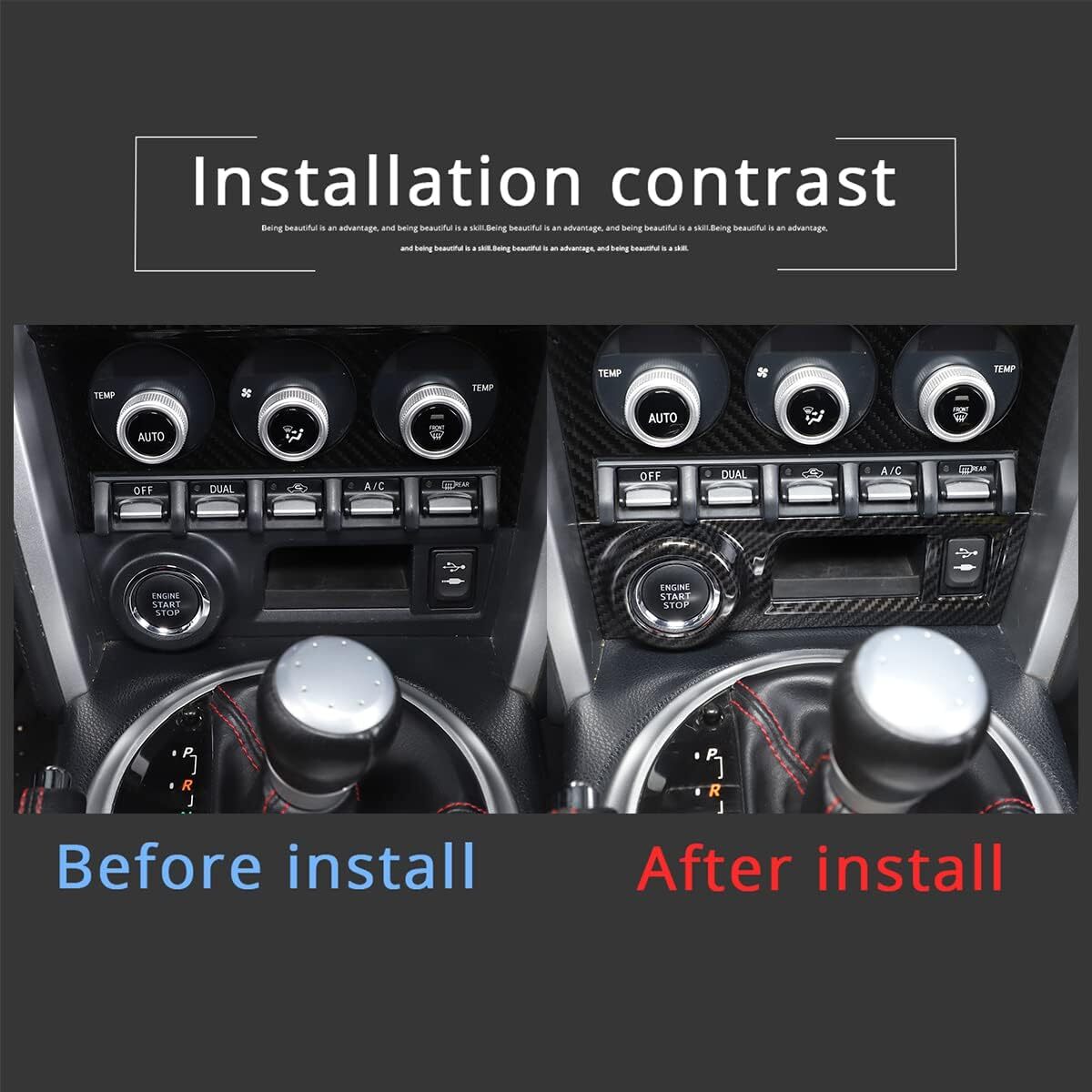 ABS start/stop button frame cover for Subaru BRZ, 86 for Scion -S 12-20- n