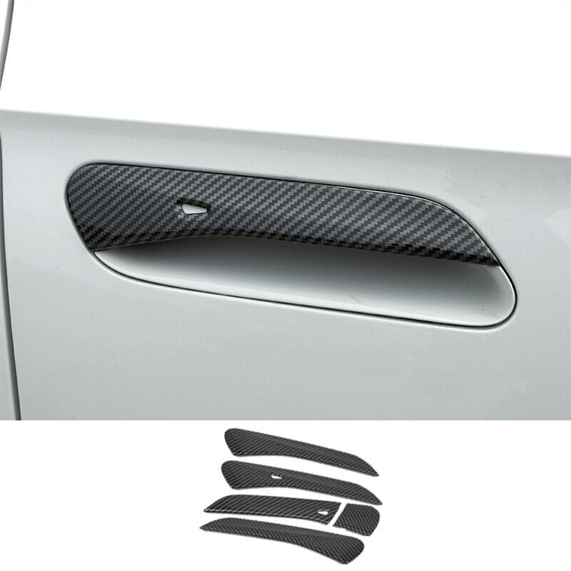 for Volkswagen ID.4 2021-2023 Carbon Fiber Side Door Handle Molding Cover Trim