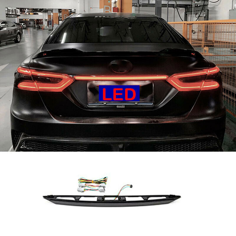 for Toyota for Camry 2018-2023 Smoke Black Car Rear Door Trunk LED Tail Light Cover