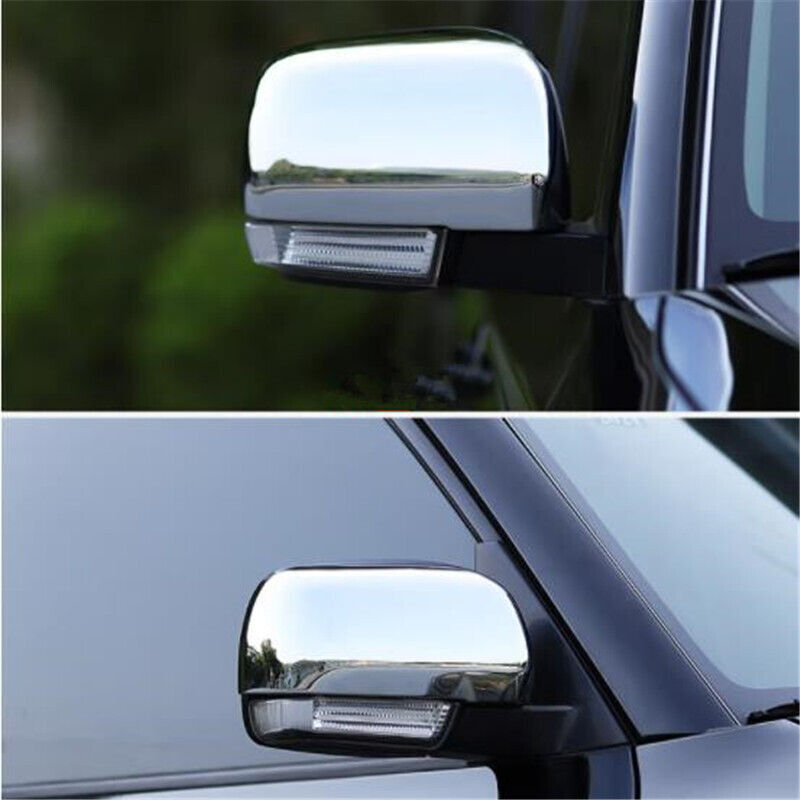 Chrome Side Rearview Mirror Cover Trim for Mitsubishi Pajero Montero 2009-2021