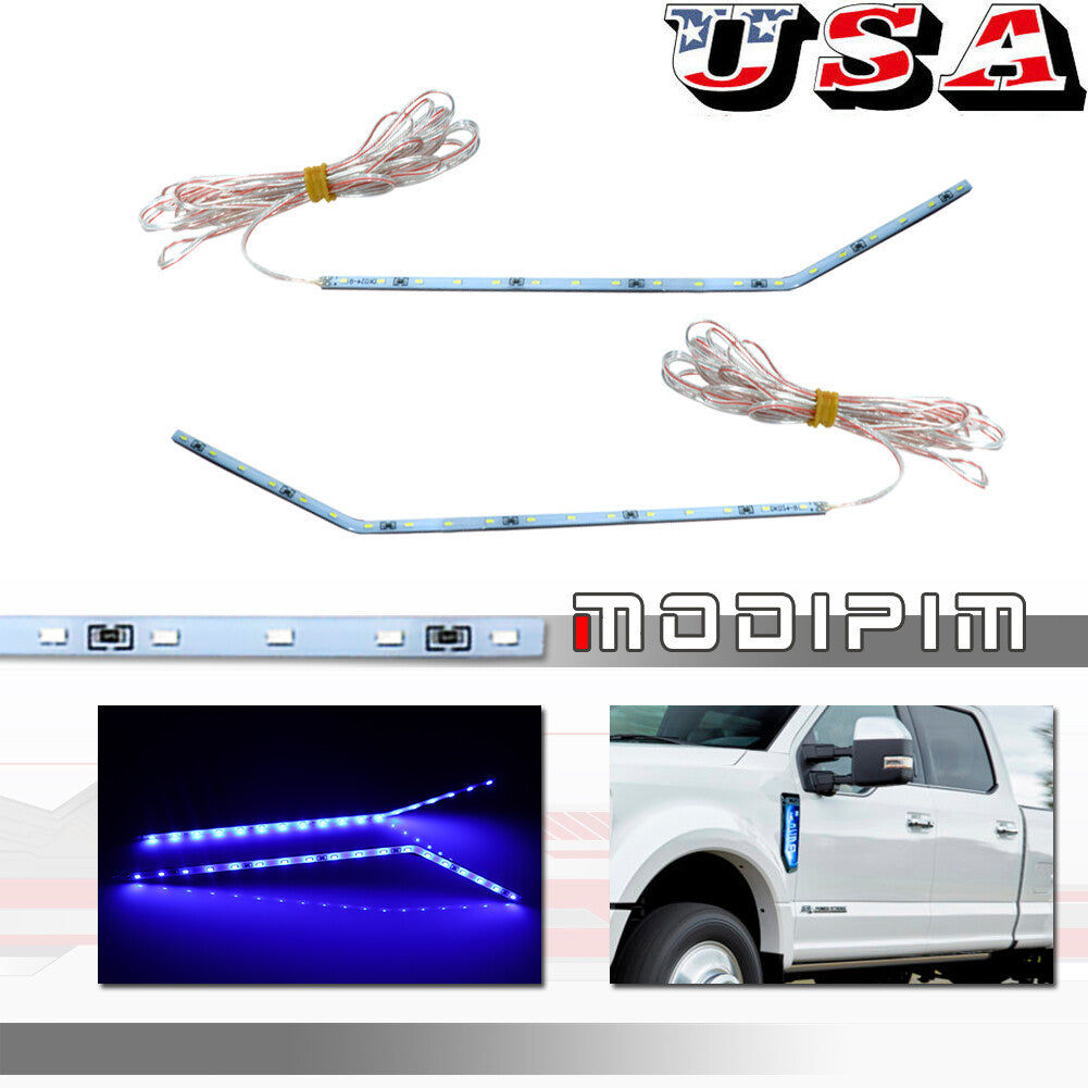 Blue 18 LED background lighting kit suitable for 17-20 F250 F350 F450 side mudguard badge- v